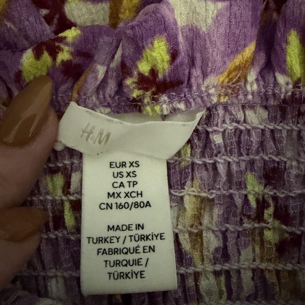 H&M Purple Floral Women’s Dress - Picture 3 of 3